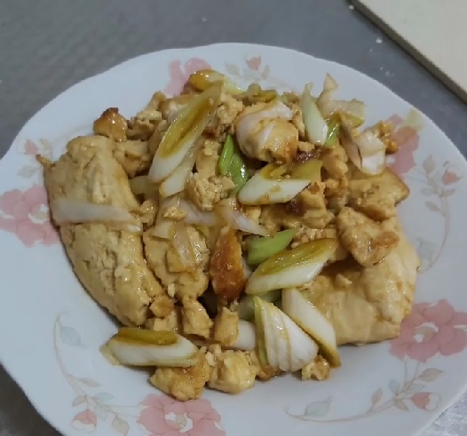 葱烧豆腐